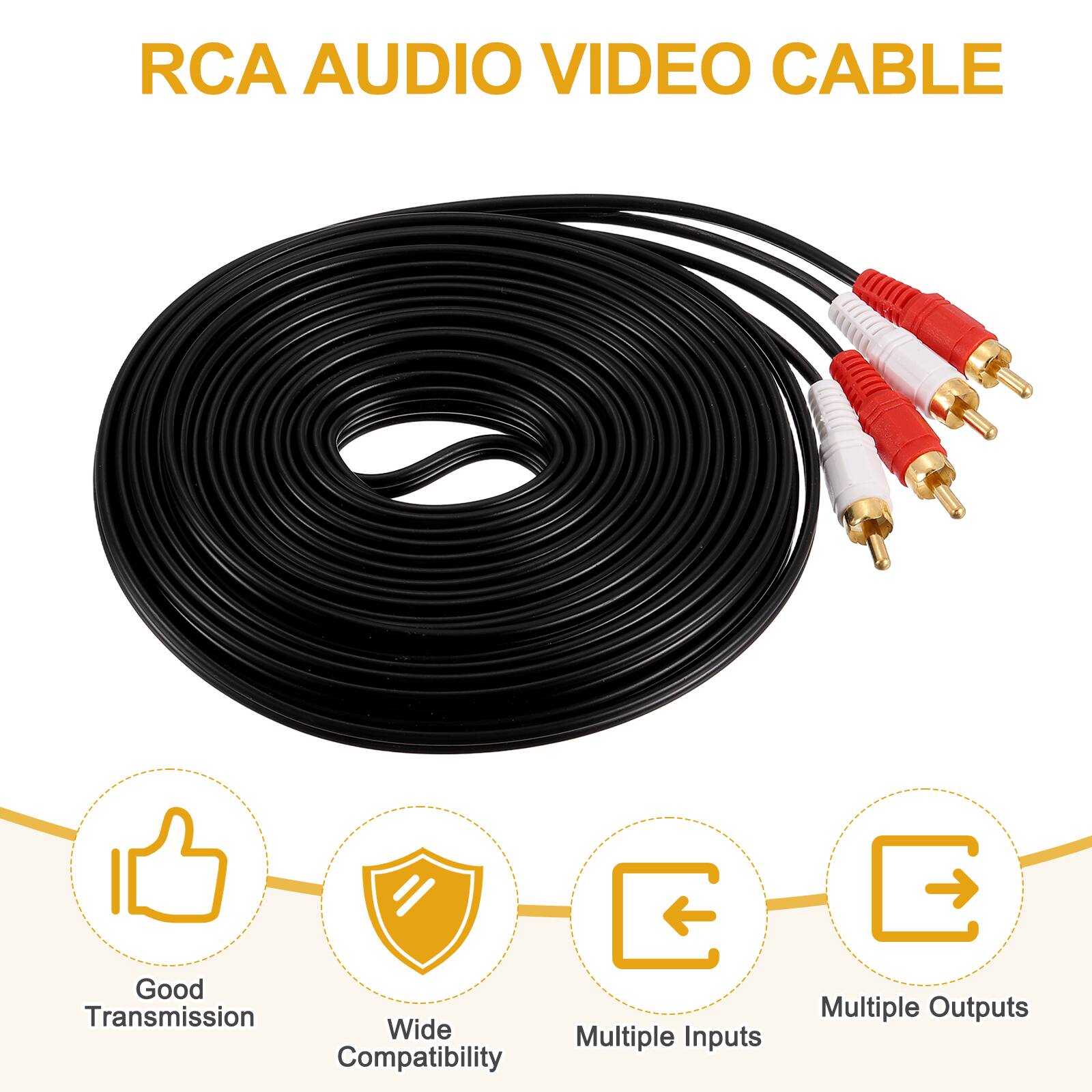 RCA AUDIO VIDEO CABLE

- Good Transmission
- Wide Compatibility
- Multiple Inputs
- Multiple Outputs