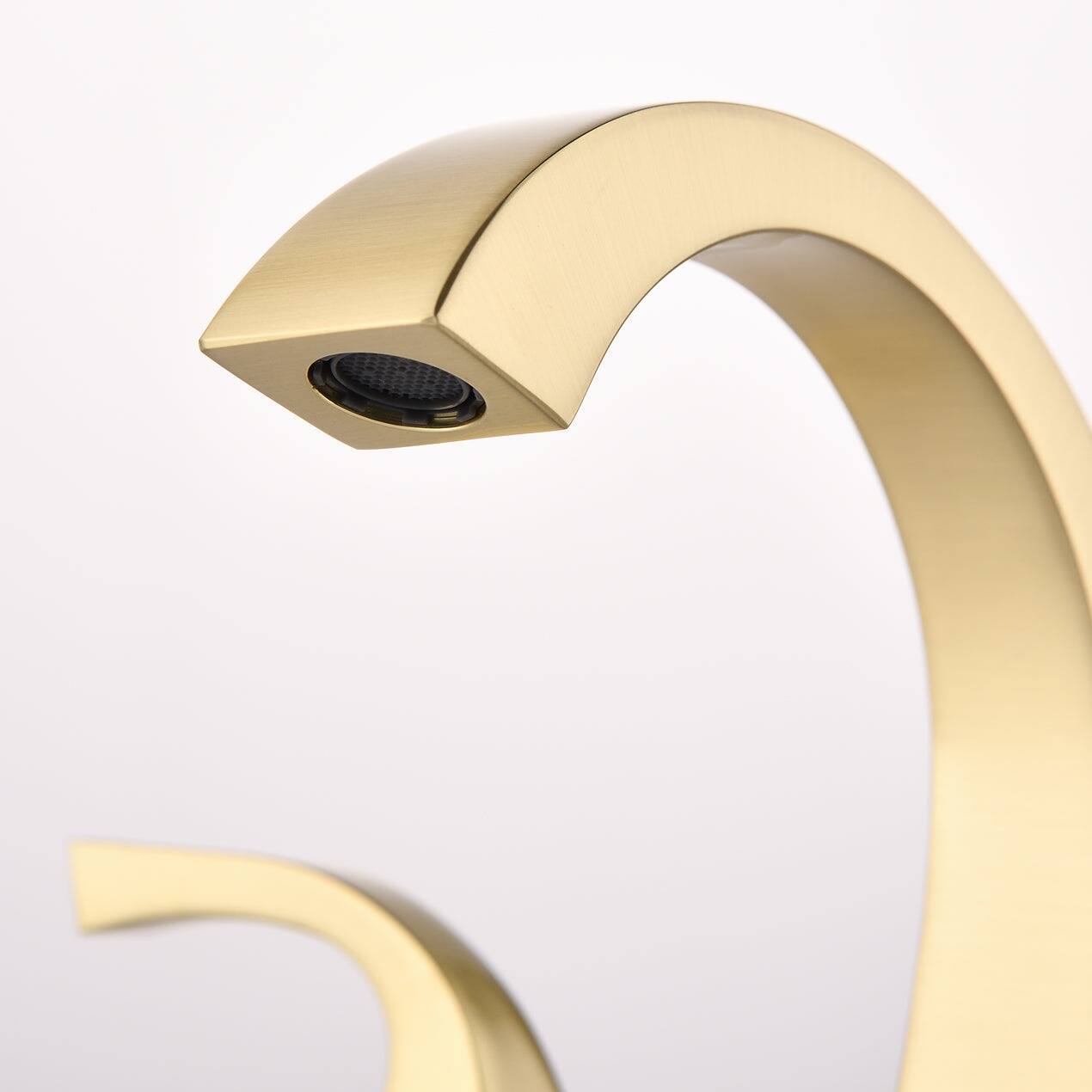 Alt View 5. Boyel Living - 8 Inch Widespread Three Hole 2 Handle Bathroom Faucet with Pop Up Drain in Brushed Gold - Brushed Gold.