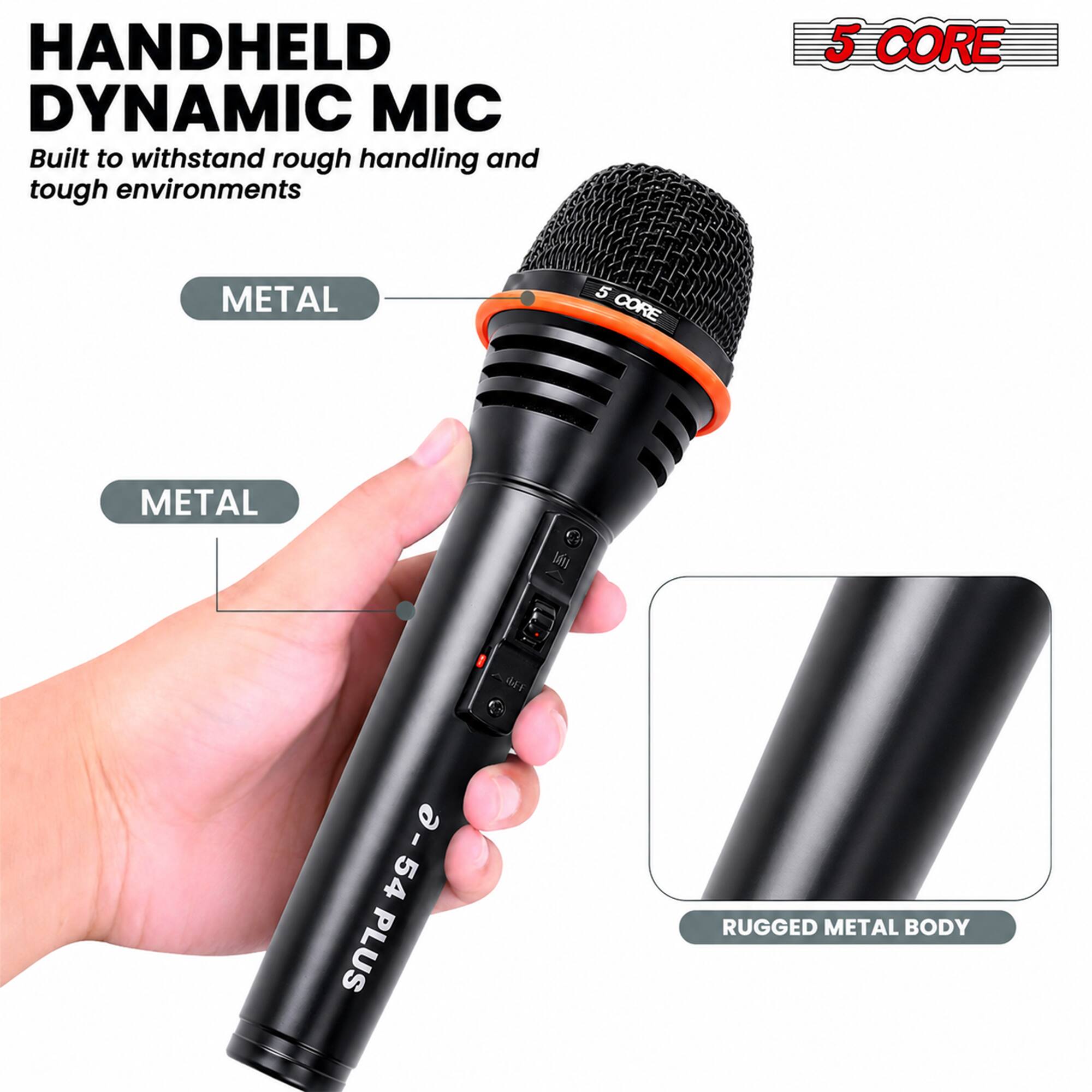 HANDHELD DYNAMIC MIC  
Built to withstand rough handling and tough environments

5 CORE  
METAL  
METAL  
54 a-54 PLUS  
RUGGED METAL BODY