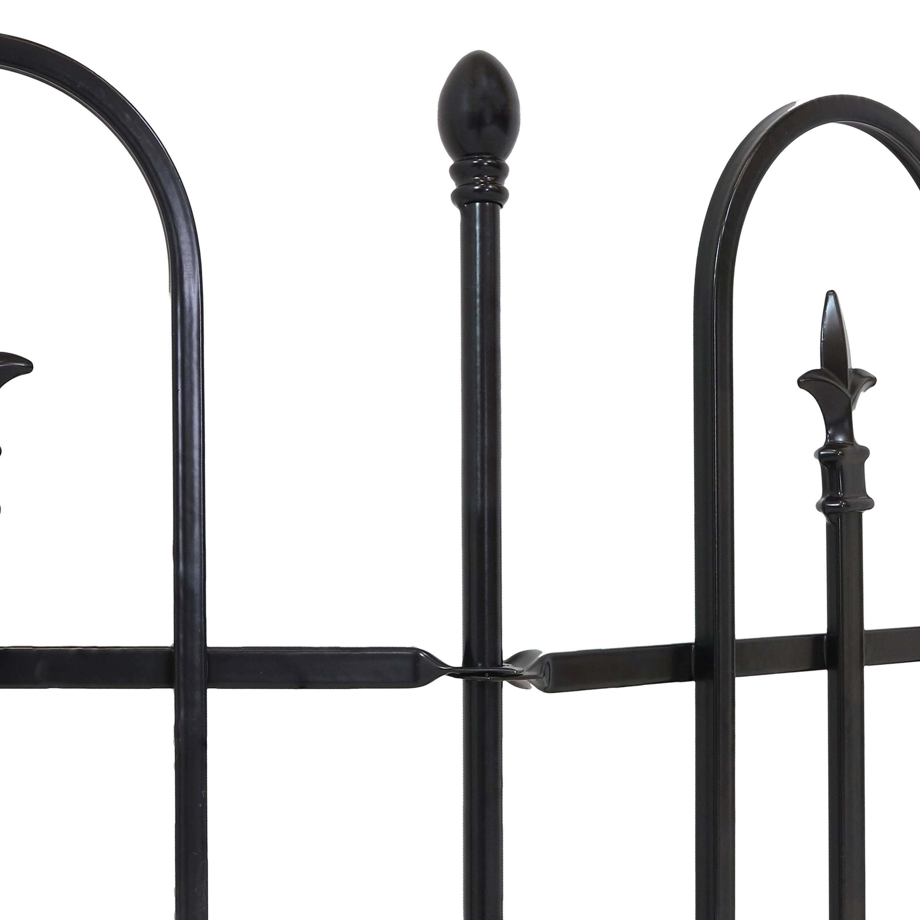 Alt View 6. Sunnydaze - 2-Piece Strasbourg Steel Garden Border Fencing - 6 ft - Black.