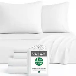 BedVoyage - Melange viscose from Bamboo Cotton Bed Sheet - White