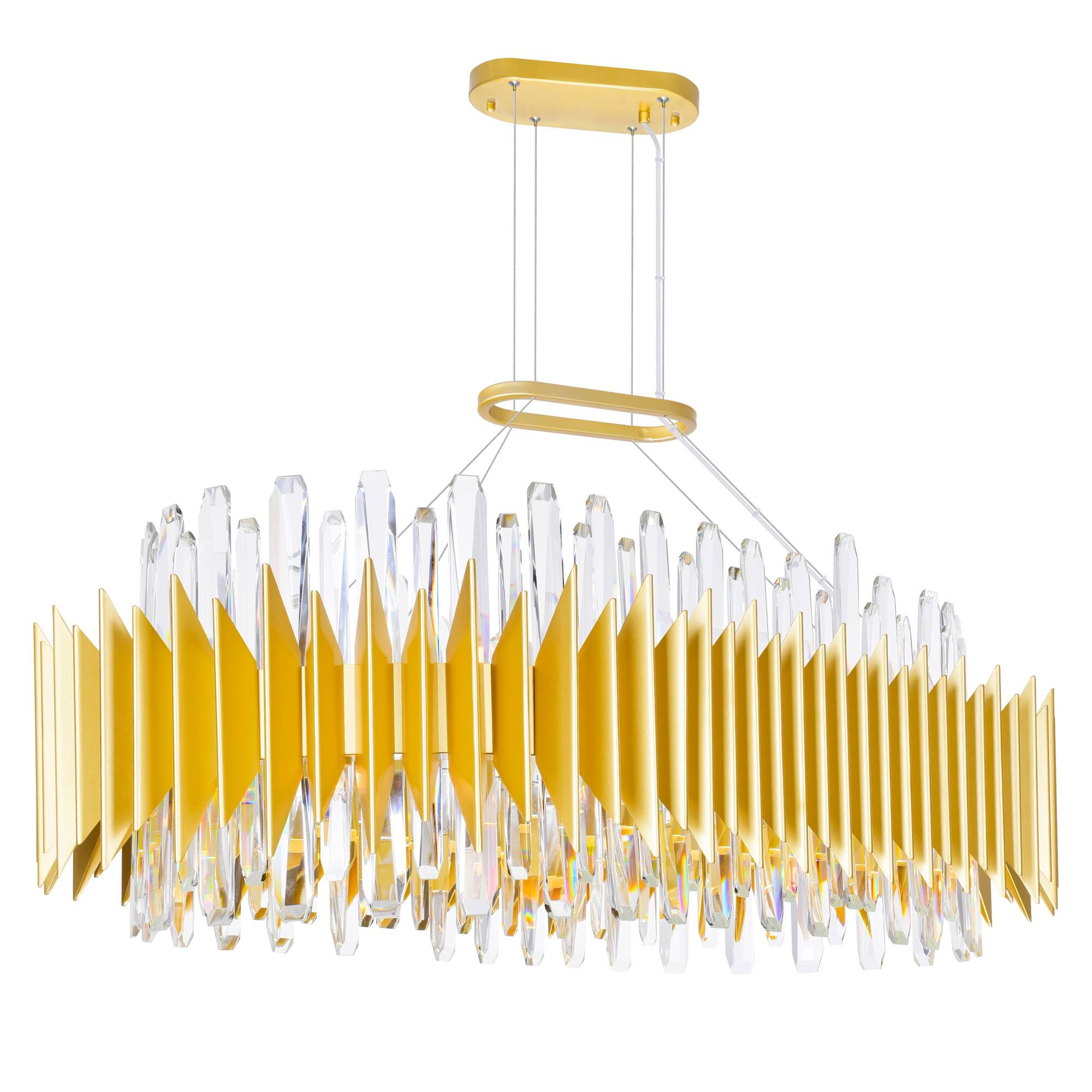 Angle. CWI Lighting - Cityscape 20 Light Chandelier With Satin Gold Finish - Satin Gold.