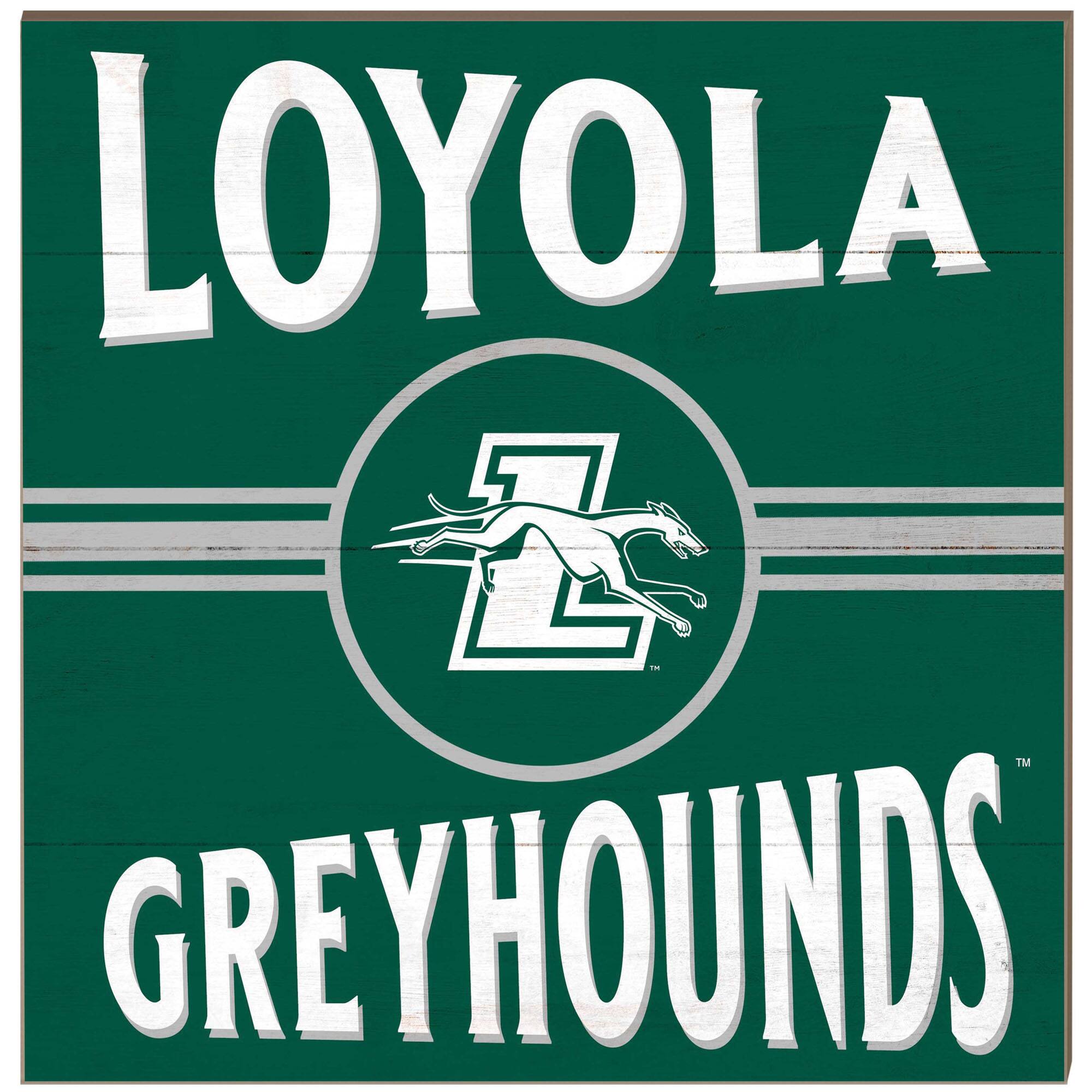 Loyola Greyhounds 10'' x 10'' Retro Team Plaque