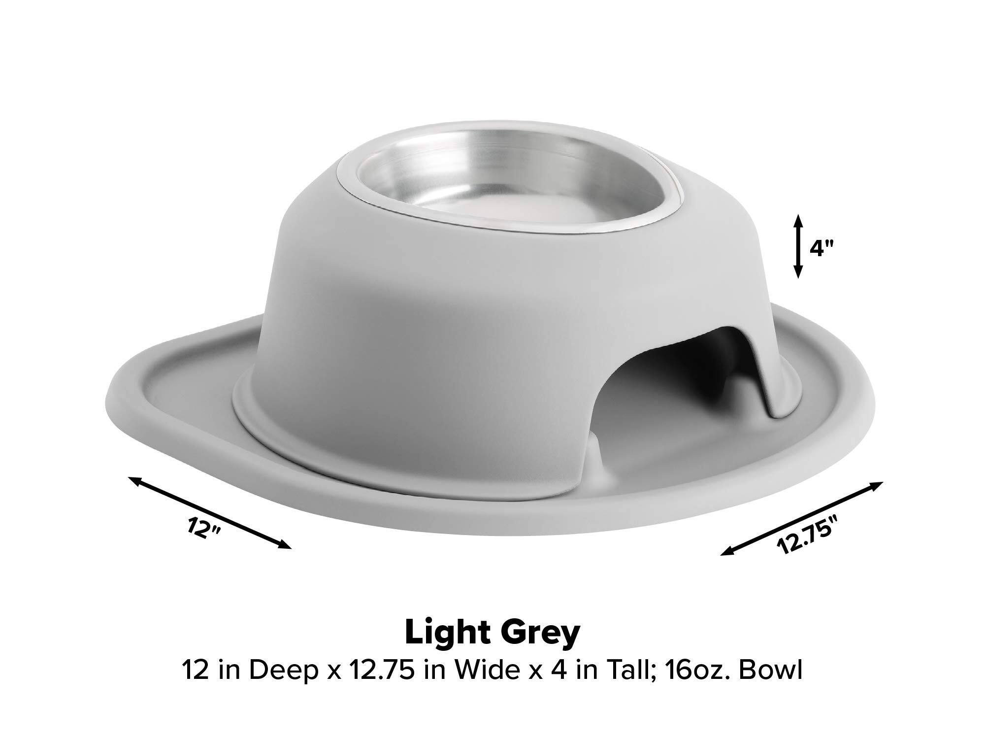 4"  
12"  
12.75"  
Light Grey 12 in Deep X 12.75 in Wide X 4 in Tall; 16oz. Bowl