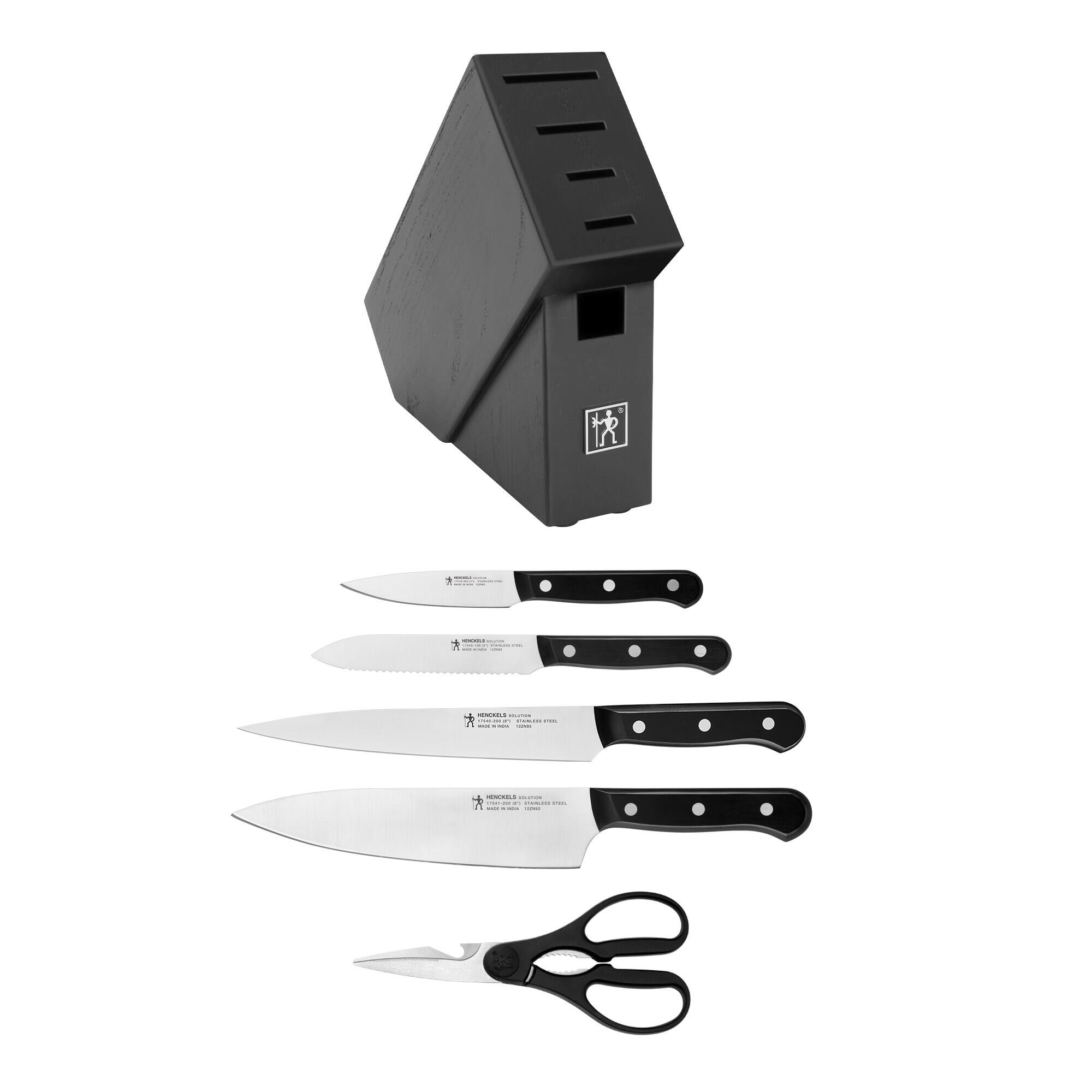 Alt View 1. Henckels - Henckels Solution 6-pc Studio Knife Block Set - Black.