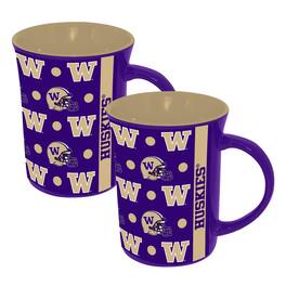 The Memory Company - Washington Huskies Two-Pack 15oz. Line Up Ceramic Mugs - Multicolor