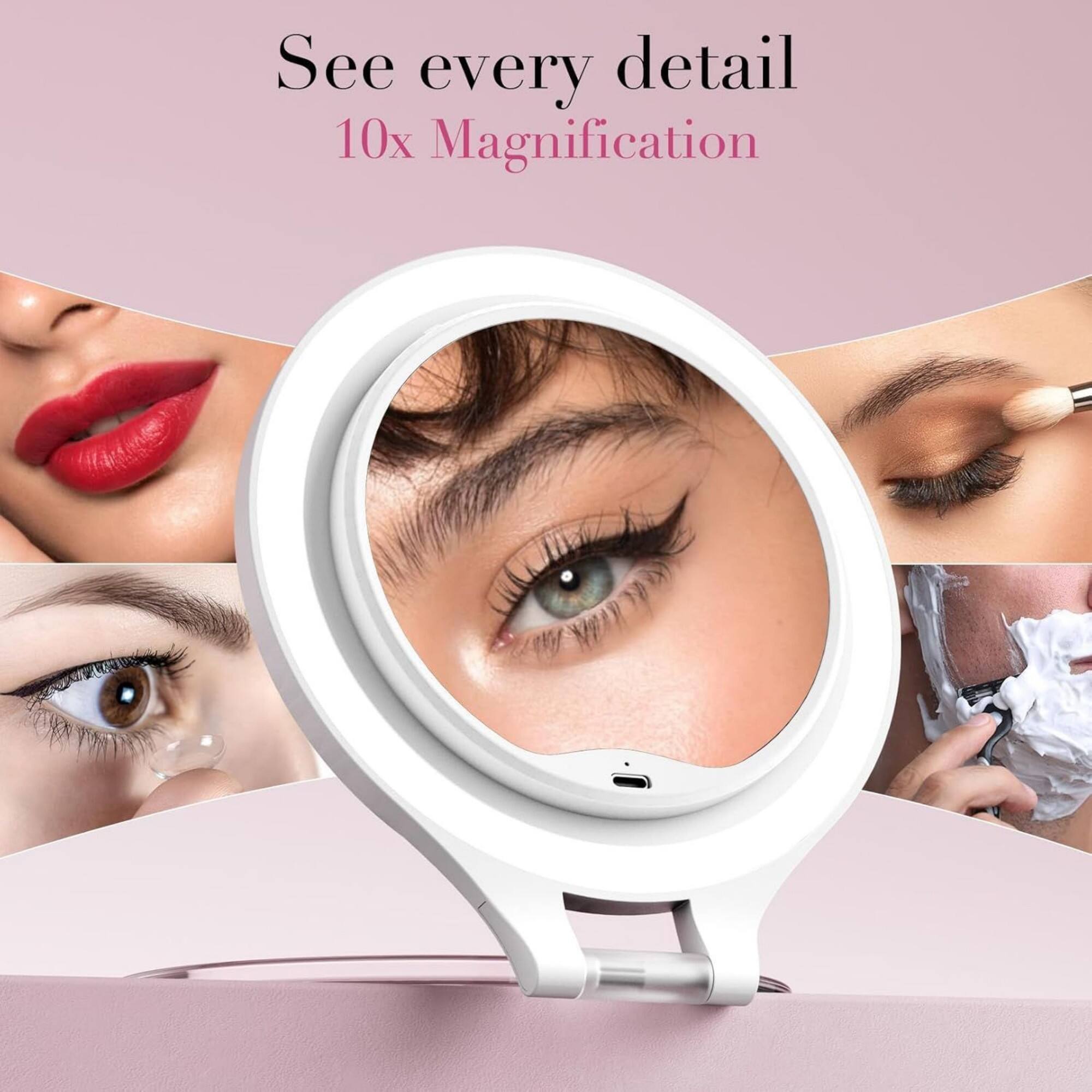 See every detail  
10x Magnification