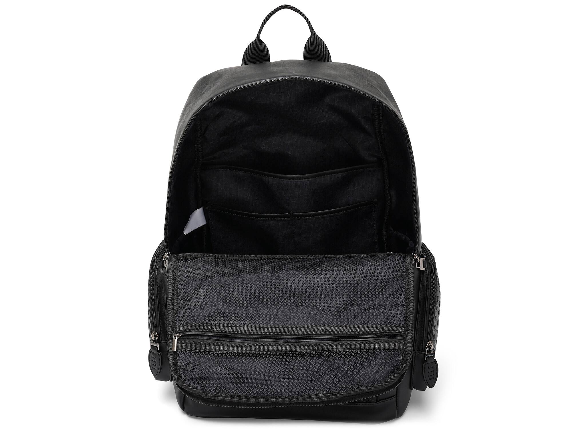 Alt View 2. Elle - ELLE Leisure Luxe 27L Vegan Leather Backpack - Black - Black.