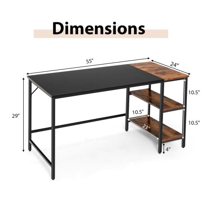 Dimensions: 55" x 24" x 29" x 10.5" x 10.5" x 23" x 10.5" x 4"