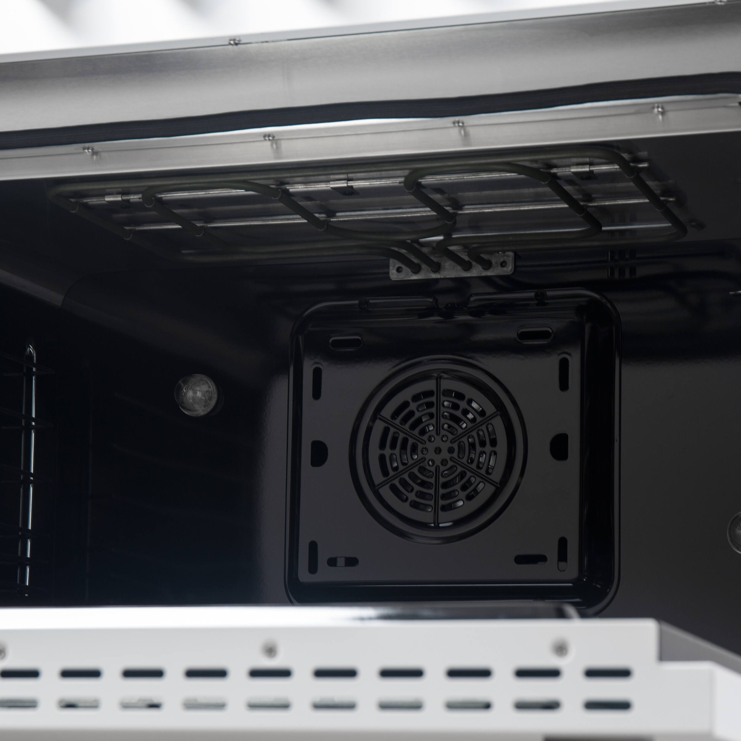 Alt View 5. Forno Appliances - Galiano 5.36 Cu. Ft. Freestanding Dual Fuel Electric Range with Convection Oven - White Door.