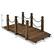 The text on the image reads: "16" 22" 60" 26.5". This information is likely related to the dimensions of the wooden dock, which is made of wood and chains. The dock is 16 inches wide, 22 inches tall, 60 inches long, and has a 26.5-inch railing.