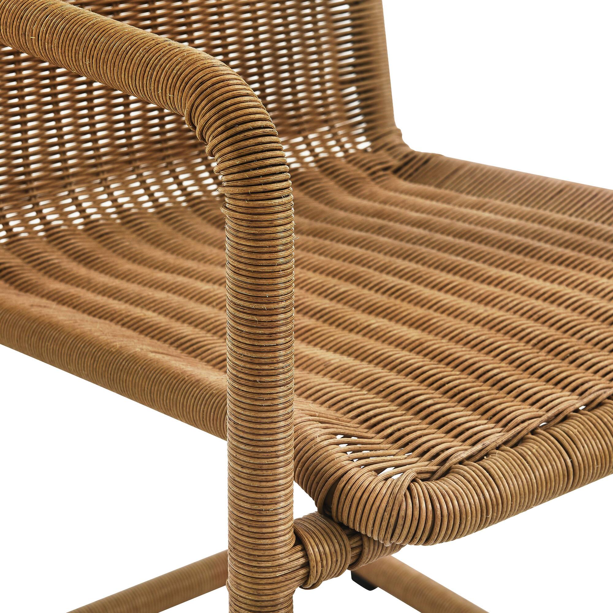 Alt View 6. Modway - Abacus Outdoor Patio Wicker Dining Chairs Set of 2 by Modway - Natural.