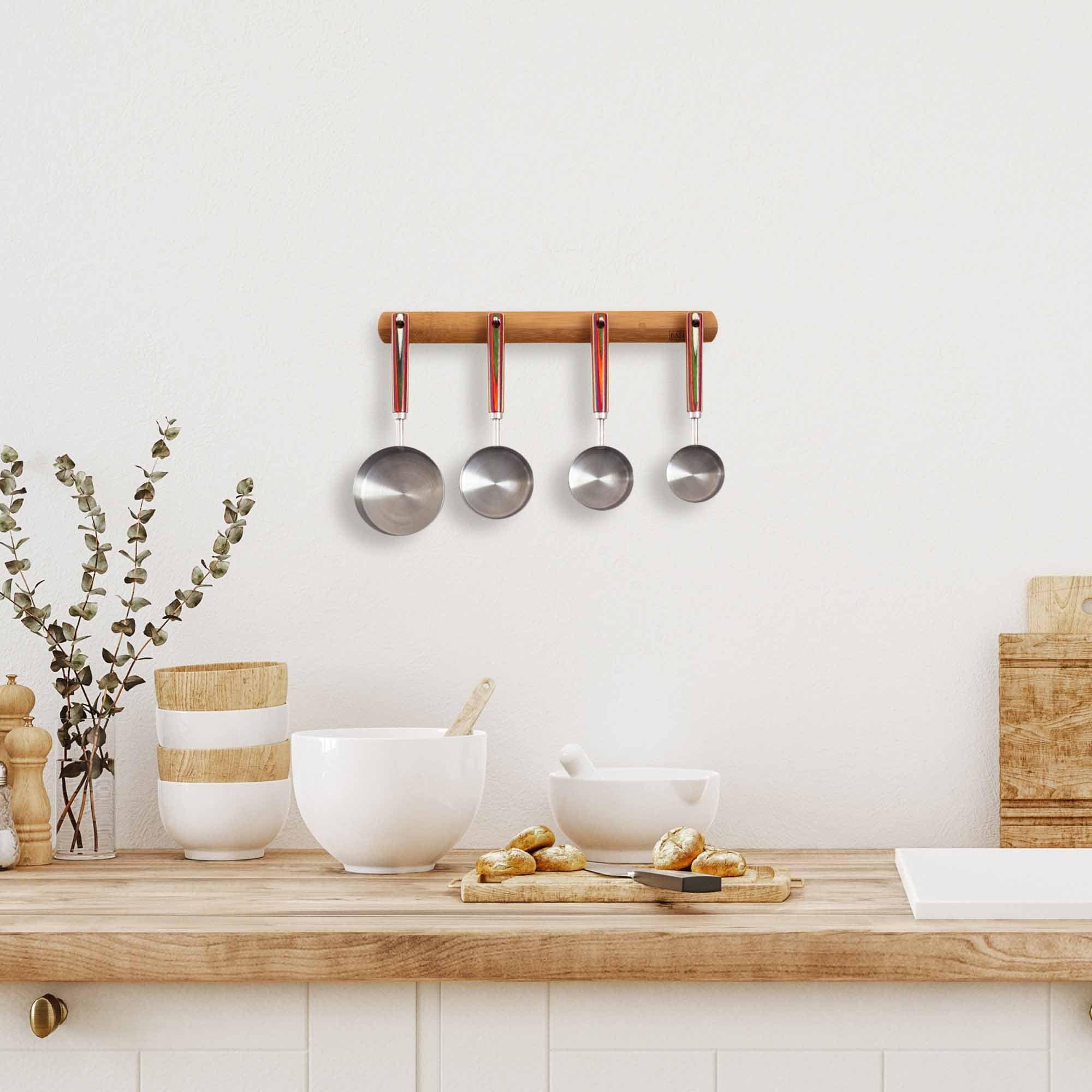 Alt View 2. Baltique - Marrakesh Collection 4-Piece Measuring Cup Set - Red, Blue, Green, Orange.