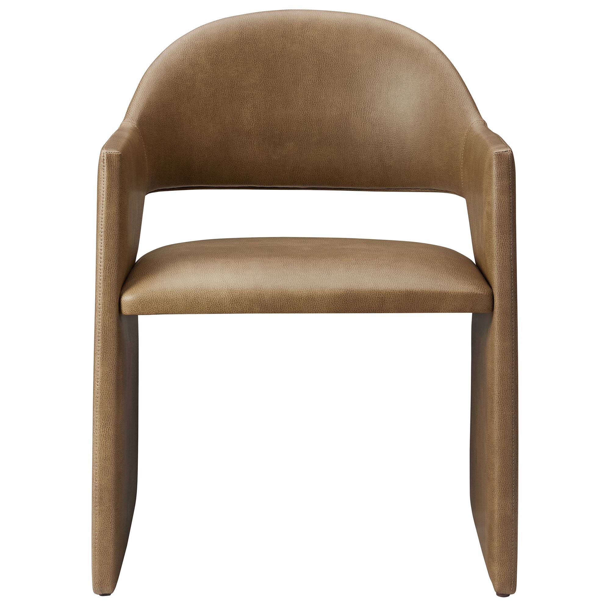 Alt View 2. Modway - Talia Vegan Leather Dining Armchair by Modway - Brown.