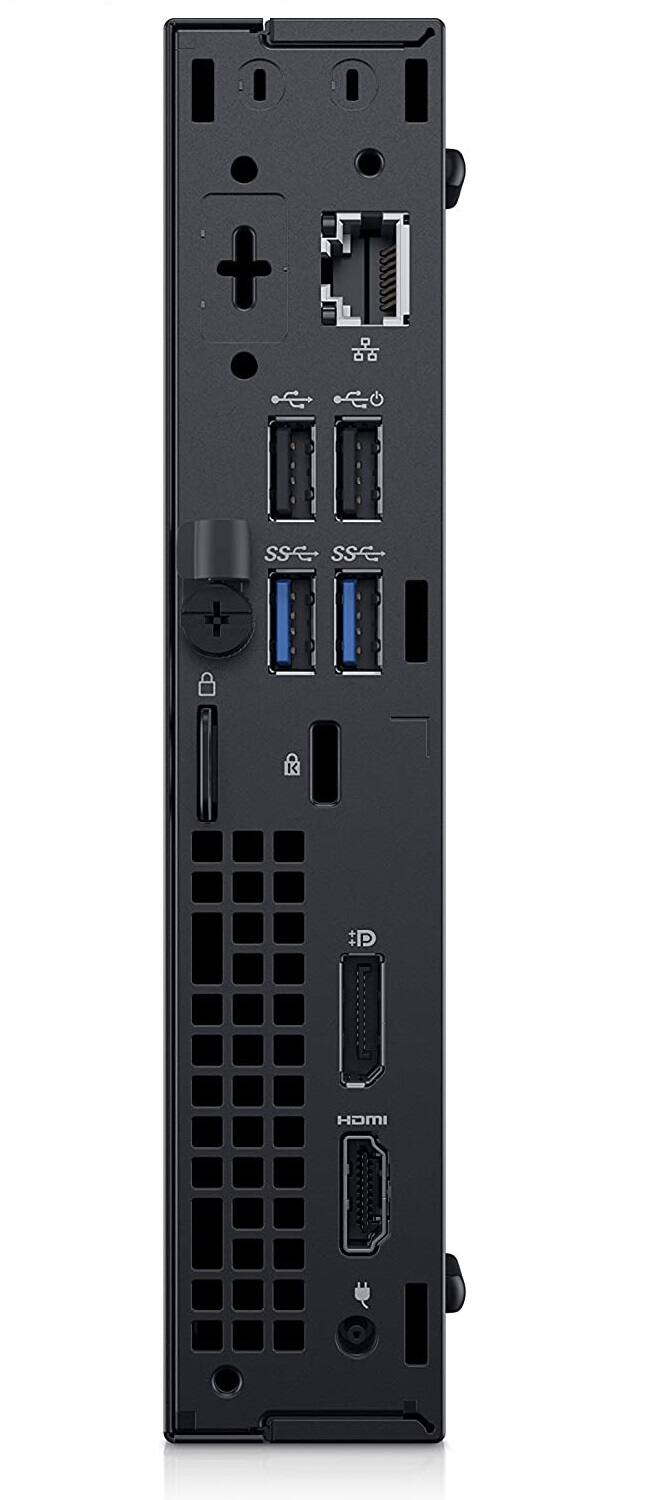 Left. Dell - Dell Optiplex 3060 Micro Intel i7-8700T 16GB 512GB SSD Windows 11 Pro - Black.