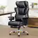 Front. KERDOM - Ergonomic Large Executive PU Leather Office Chair with Lifting Arms Footrest & Lumbar Pillow, Wide Seat for Home Office - Black.
