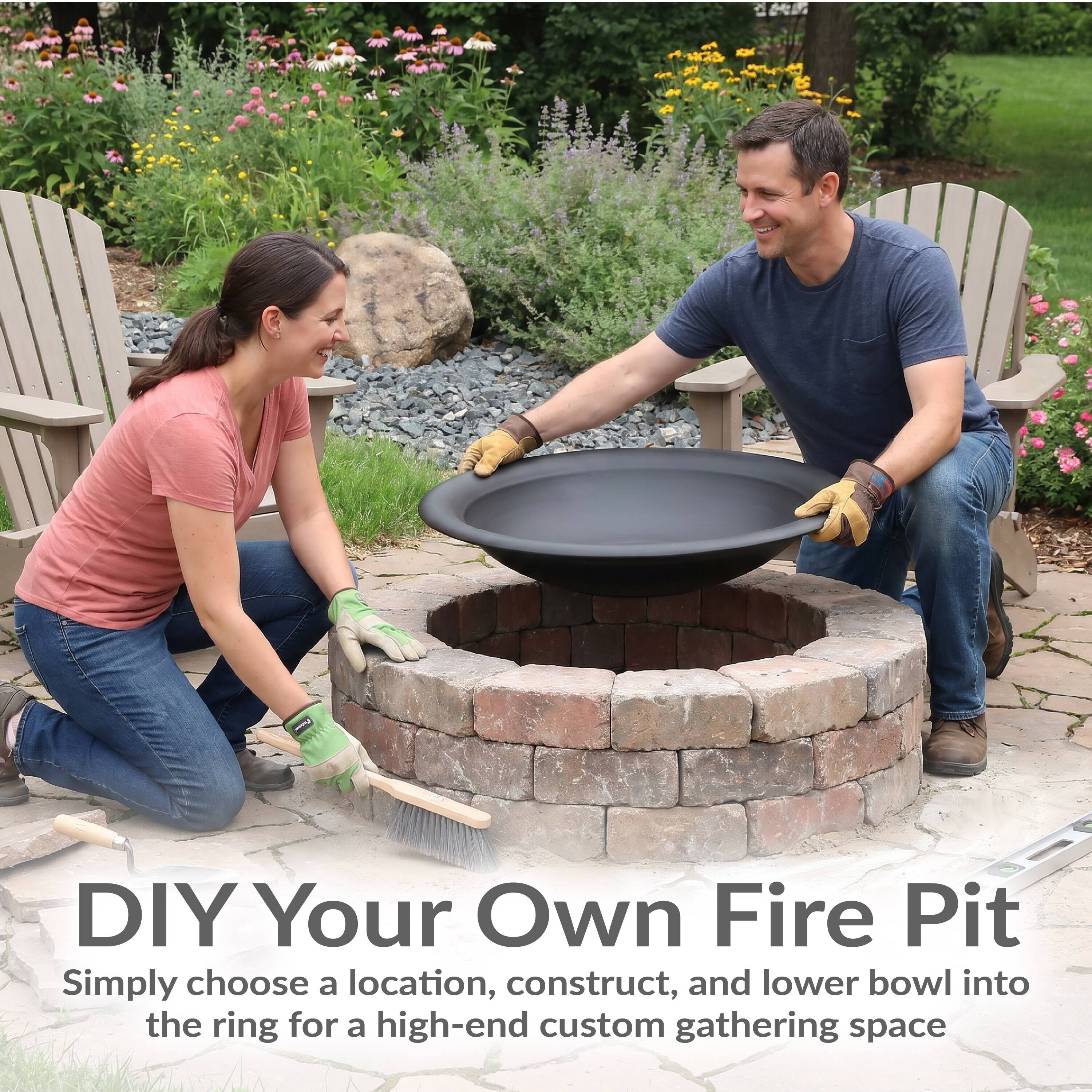 DIY Your Own Fire Pit

Simply choose a location, construct, and lower bowl into the ring for a high-end custom gathering space