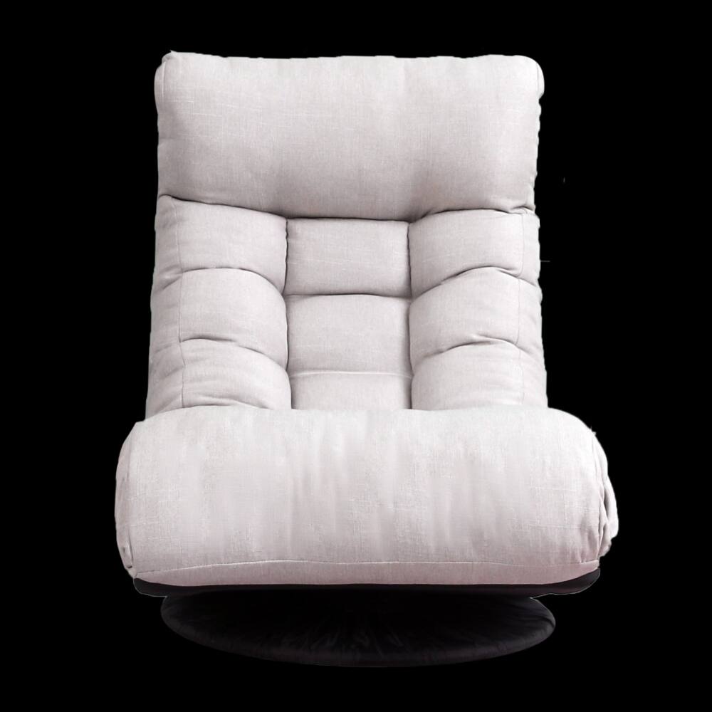 Alt View 4. Loheer - Loheer Adjustable Floor Chair Japanese Lazy Sofa Reclining Chair with Footrest Grey - Grey.