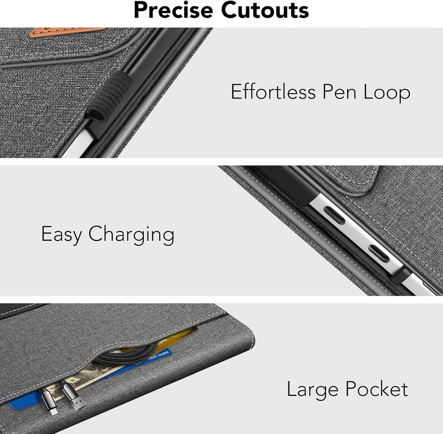 Precise Cutouts  
Effortless Pen Loop  
Easy Charging  
Large Pocket