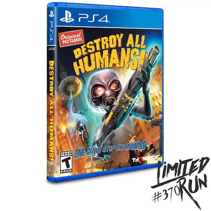 PS4 Original PS2 Classic LB-PXX
DESTROY ALL HUMANS!
ONE GIANT STEP ON MANKIND
TEEN T ESRB
THE NORDIC
LIMITED RUN #370 - T (Teen 13+)
