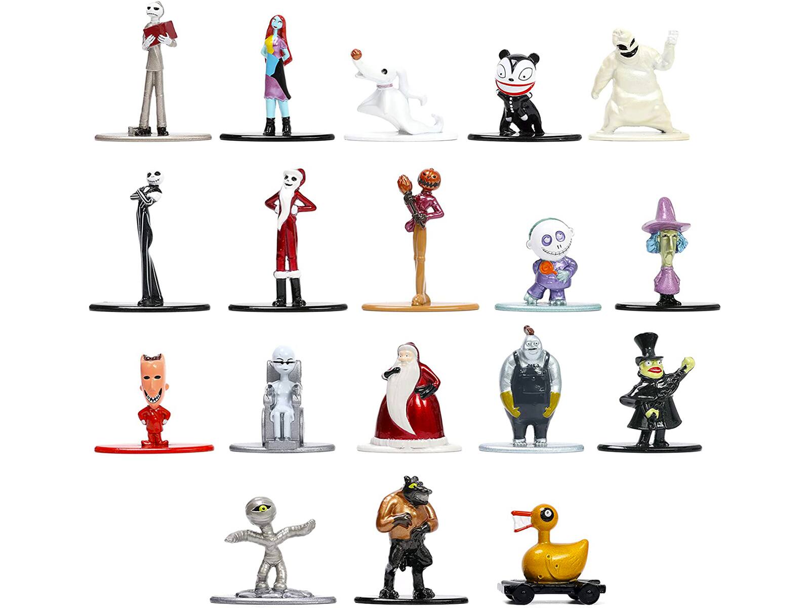 Alt View 1. Jada - Tim Burton's "The Nightmare Before Christmas" Set of 18 Figurines "Nano Metalfigs" Series Models by Jada.