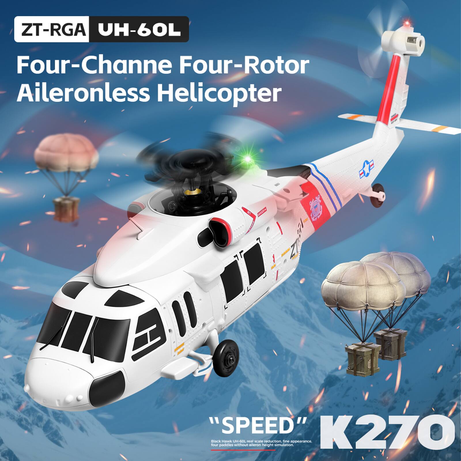 ZT-RGA UH-60L Four-Channe Four-Rotor Aileronless Helicopter "SPEED" K270