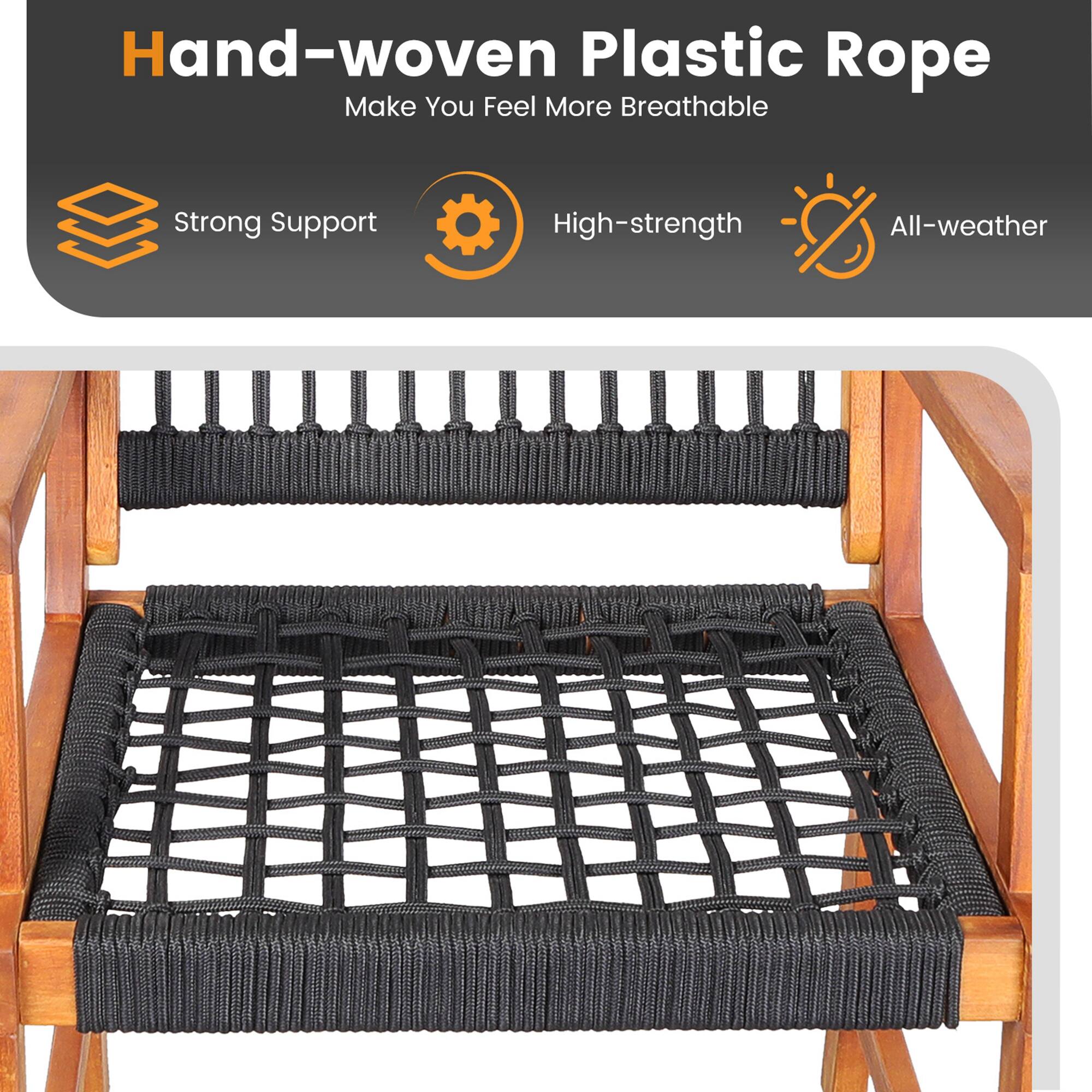 Hand-woven Plastic Rope, Make You Feel More Breathable, Strong Support, High-strength, All-weather