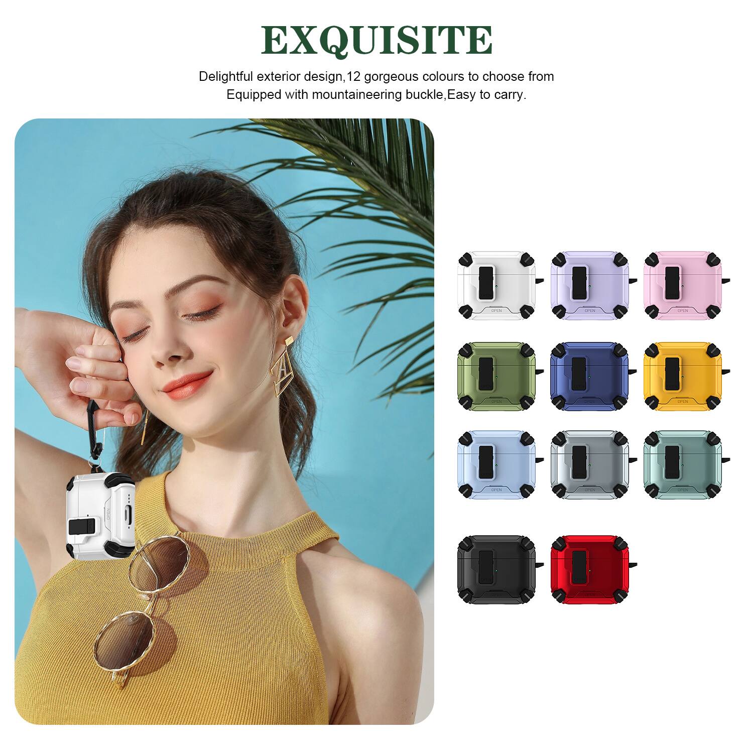 EXQUISITE

Delightful exterior design, 12 gorgeous colours to choose from. Equipped with mountaineering buckle, Easy to carry.