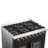 Alt View 7. Forno Appliances - 36 in. Wide 6 Burner Galiano 5.36 Cu. Ft. Freestanding Dual Fuel True Convection Range - Black.