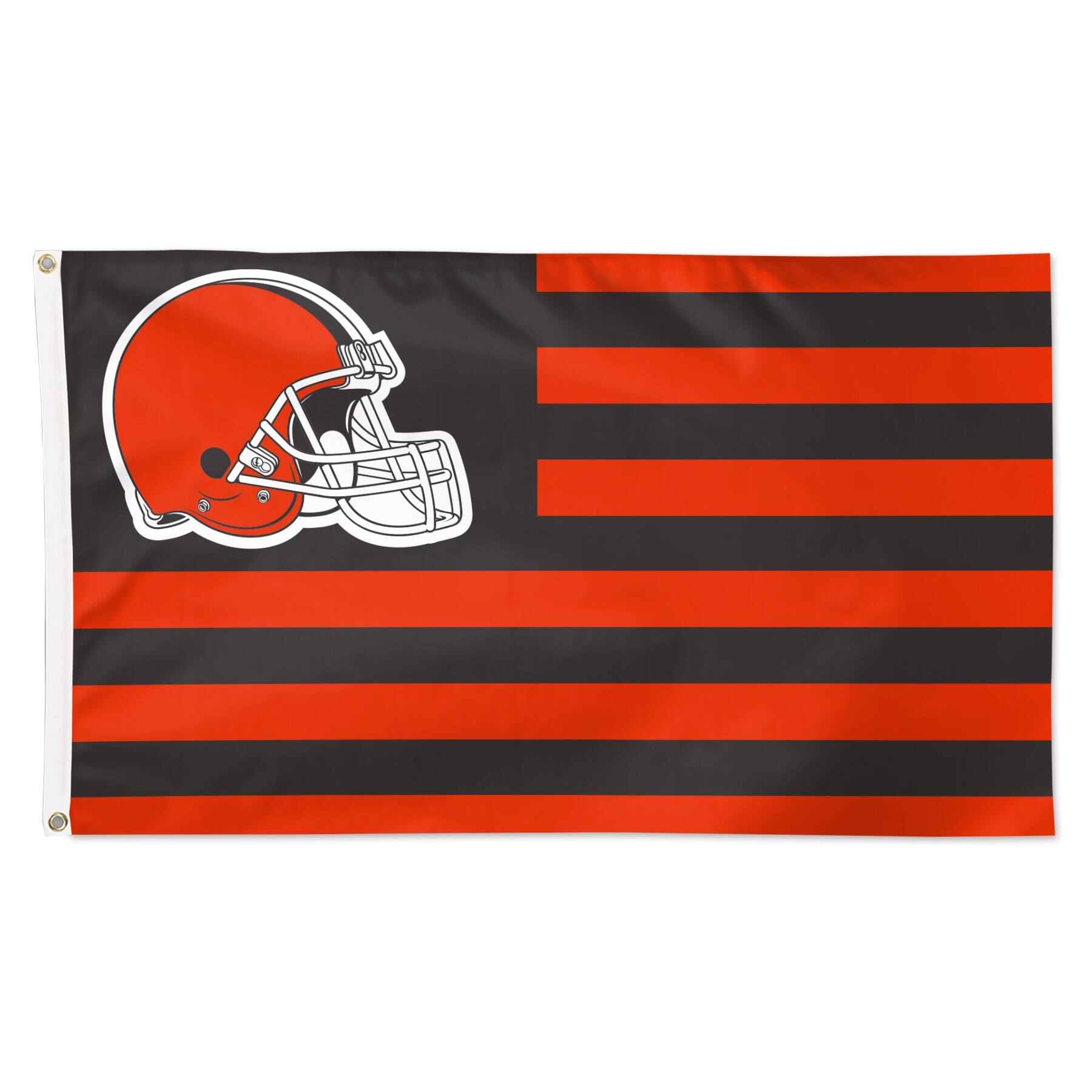 Front. WinCraft - Cleveland Browns 3' x 5' Single-Sided Deluxe Patriotic Stars & Stripes Flag - Multicolor.