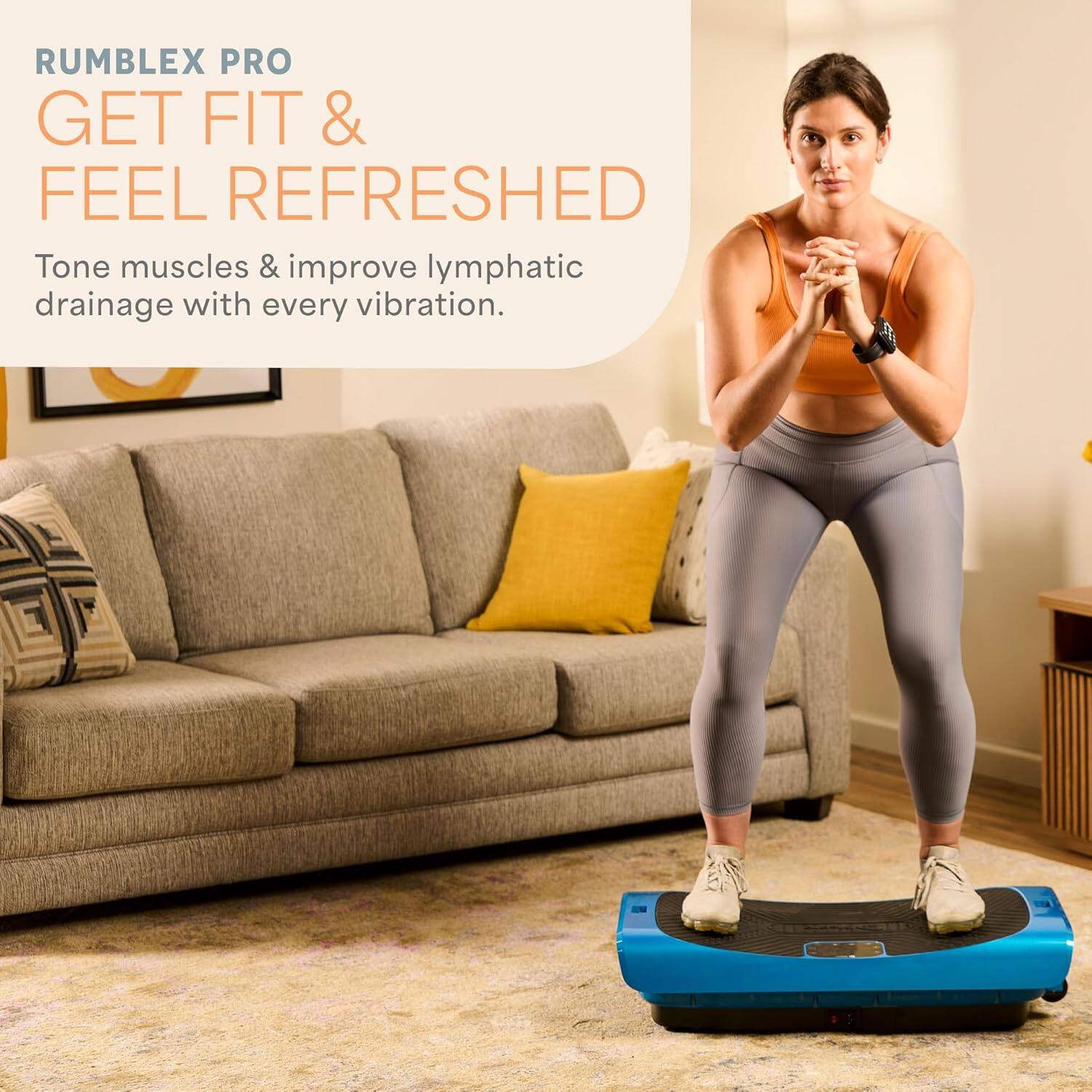 LifePro Rumblex Pro Vibration Plate Machine 4D Motion Triple Motor