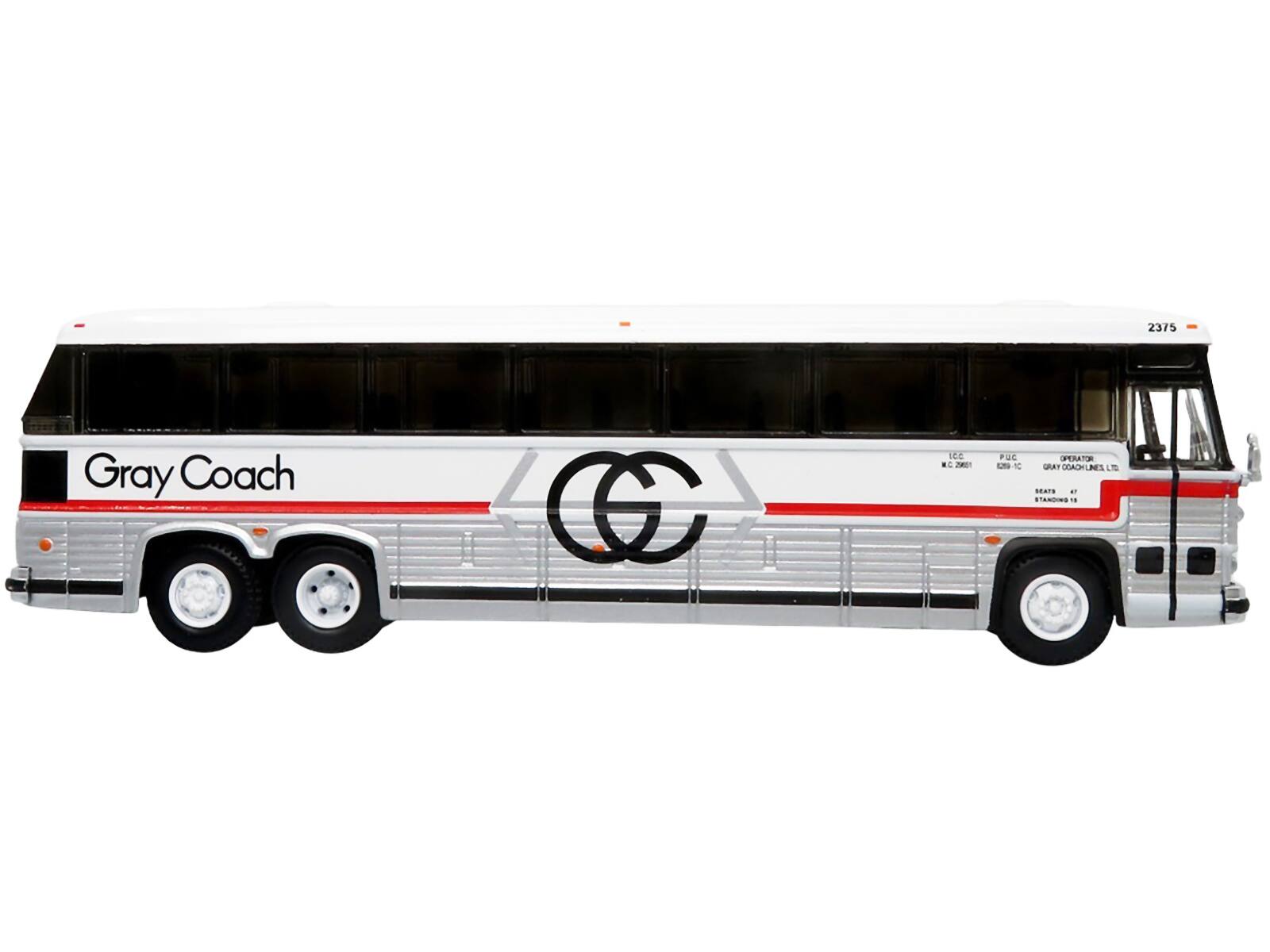 2375 Gray Coach O 10E 20 FUE U C ERATER GRAT COACH LINES SEATS