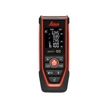Leica DISTO™ D2
+899°
6.345 m
15.95°
17.45 m
100 m
DIST - FUNC | C to