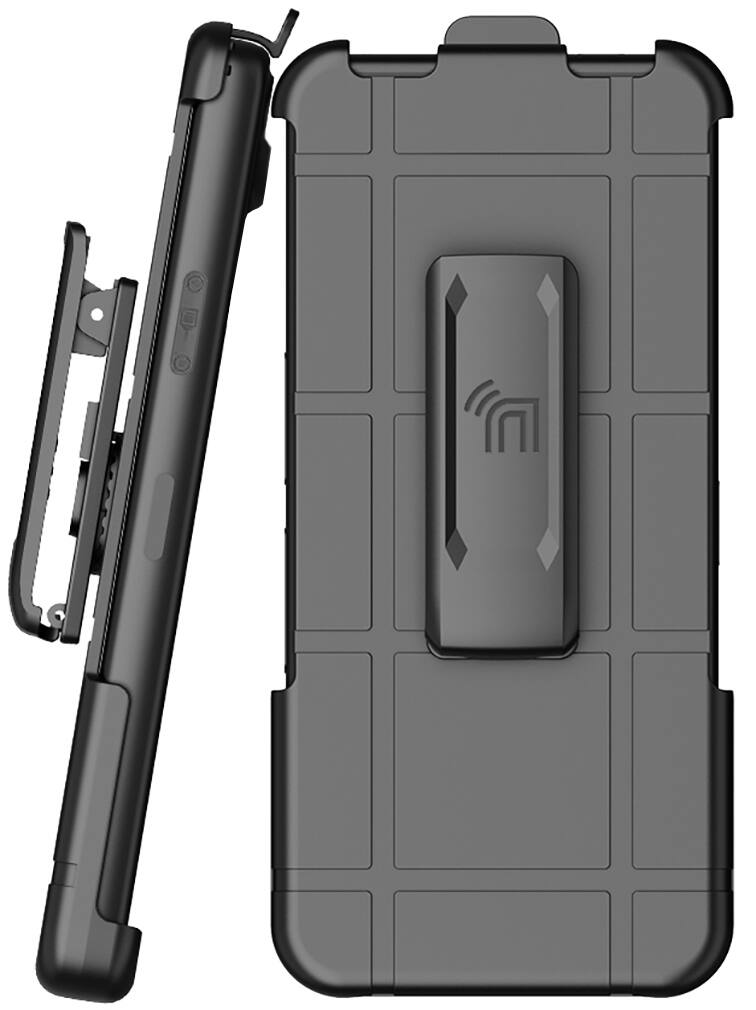 Alt View 3. Nakedcellphone - Holster Case for Sonim XP Pro Thermal Phone (X802) - Ratchet Belt Clip Holder - Black.