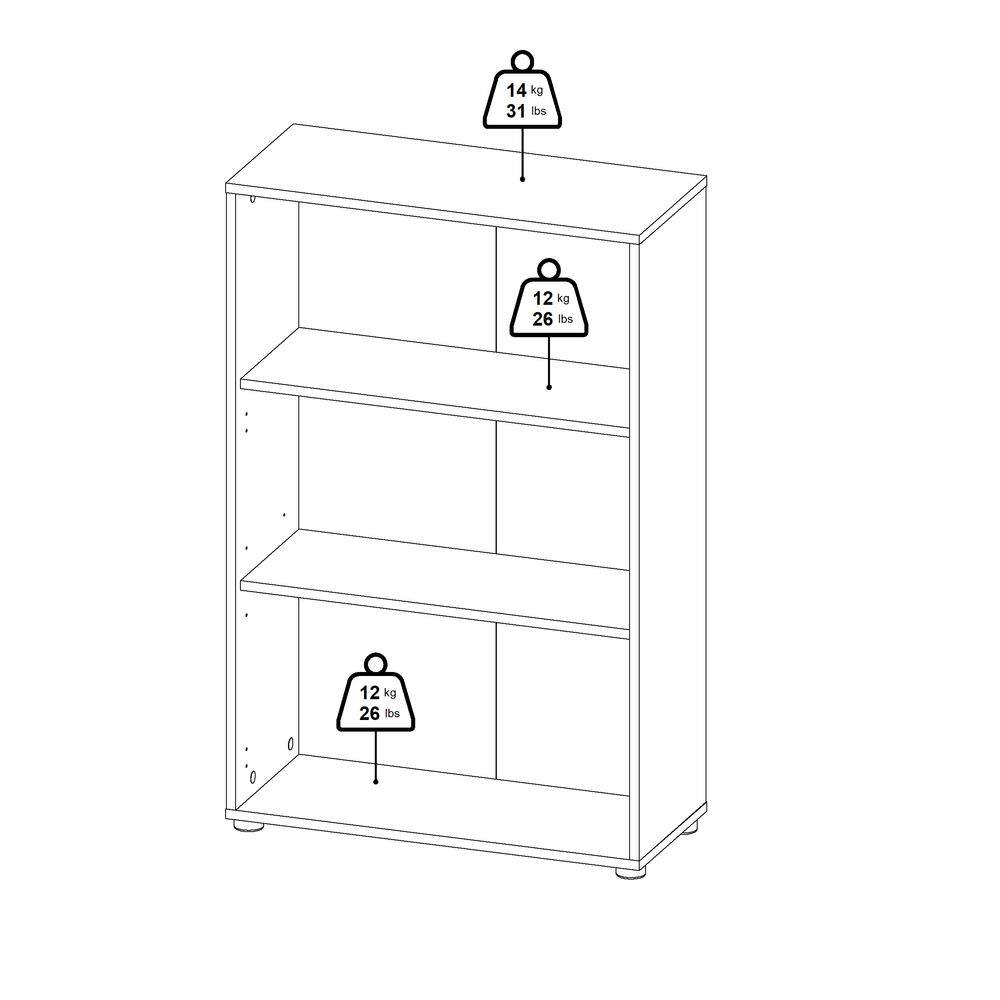 Alt View 6. Tvilum - Sign Adjustable 3 Shelf Bookcase, Open Storage Home Office Bookshelf, Matte Grey - Gray.
