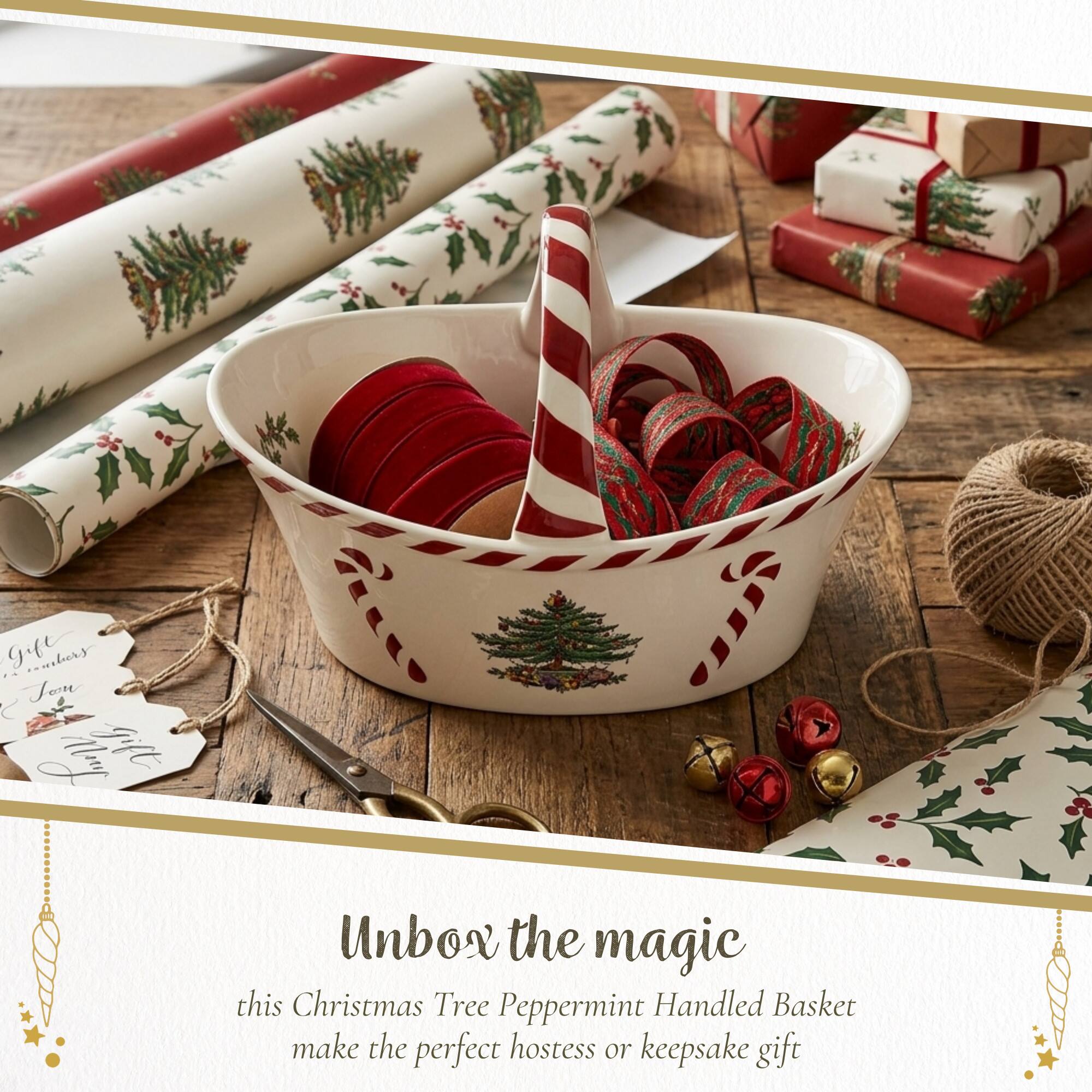 gift 14 2 Jon gift

Unbox the magic this Christmas Tree Peppermint Handled Basket make the perfect hostess or keepsake gift