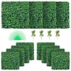 Front. VEVOR - 12PCS 20x20inch Artificial Boxwood Panels,Boxwood Hedge Wall Panels,Artificial Grass Backdrop Wall 1.6\" - Green.