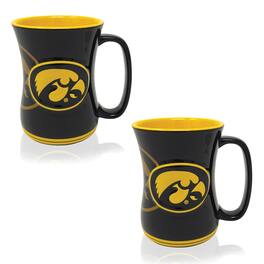 Indigo Falls - Iowa Hawkeyes 16oz. Sculpted Barista Mug Two-Pack - Multicolor