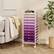 Alt View 3. Costway - Costway 10 Drawer Rolling Storage Cart Scrapbook Paper Office School Organizer - Purple.