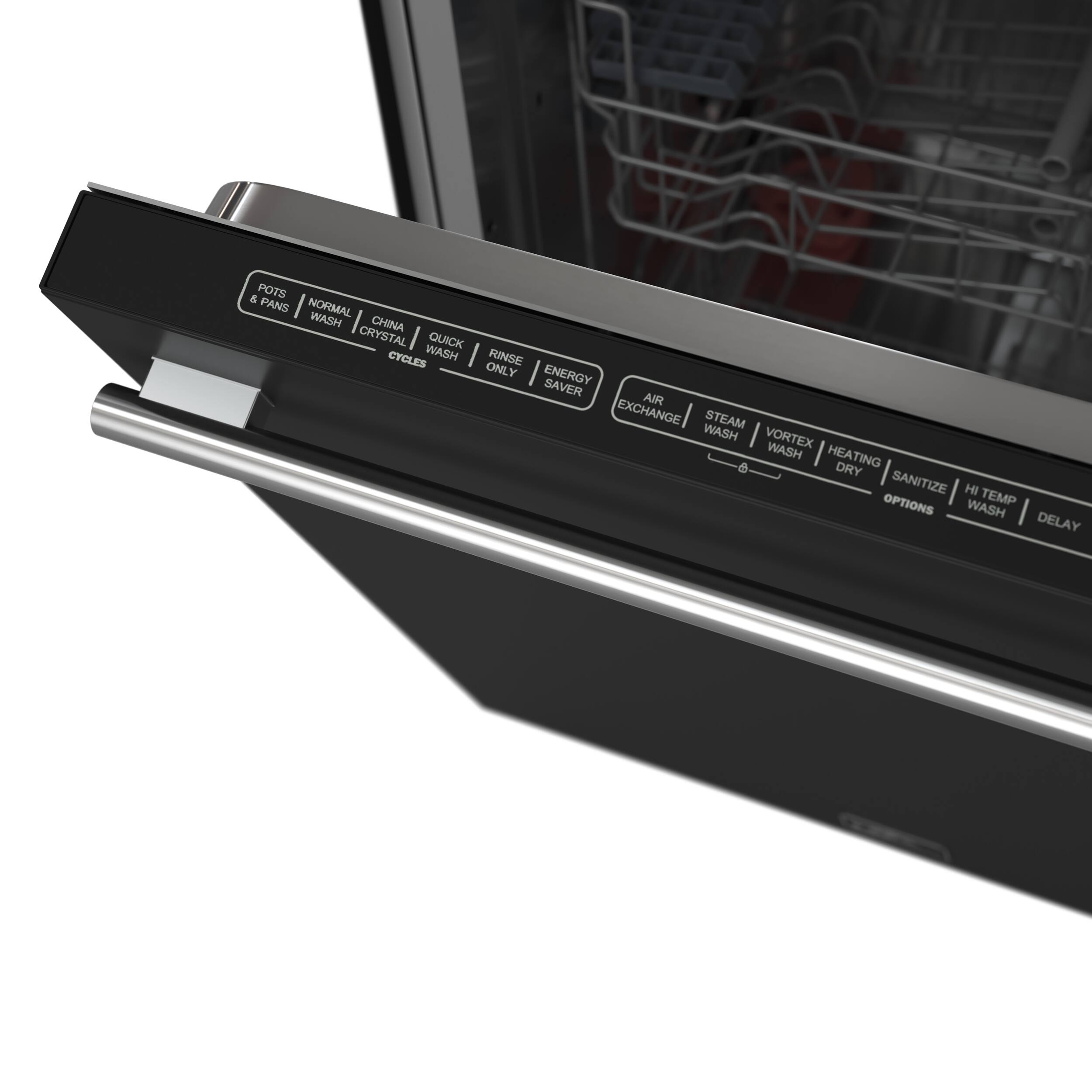 Sure, here is the corrected and grouped text:

- POTS & PANS
- NORMAL WASH
- CHINA CRYSTAL
- QUICK CYCLES
- RINSE ONLY
- ENERGY SAVER
- AIR EXCHANGE
- STEAM WASH
- VORTEX WASH
- HEATING DRY
- SANITIZE
- HI TEMP WASH
- DELAY
- OPTIONS