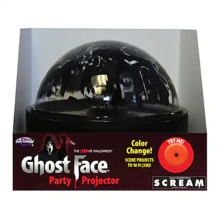 5 in World Color TRY ME! THE ICON OF HALLOWEEN Change! SCENE PROJECTS Ghost Face Party Projector ds - in he Mattion Padre SCREAM - 10 ft (3M)!