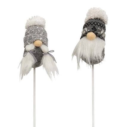 Front. BreeBe - *Mr. & Mrs. Gray & White Beanie Gnome Pick 2 Asstd. - Gray & White.