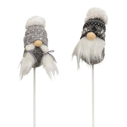 Front. BreeBe - *Mr. & Mrs. Gray & White Beanie Gnome Pick 2 Asstd. - Gray & White.