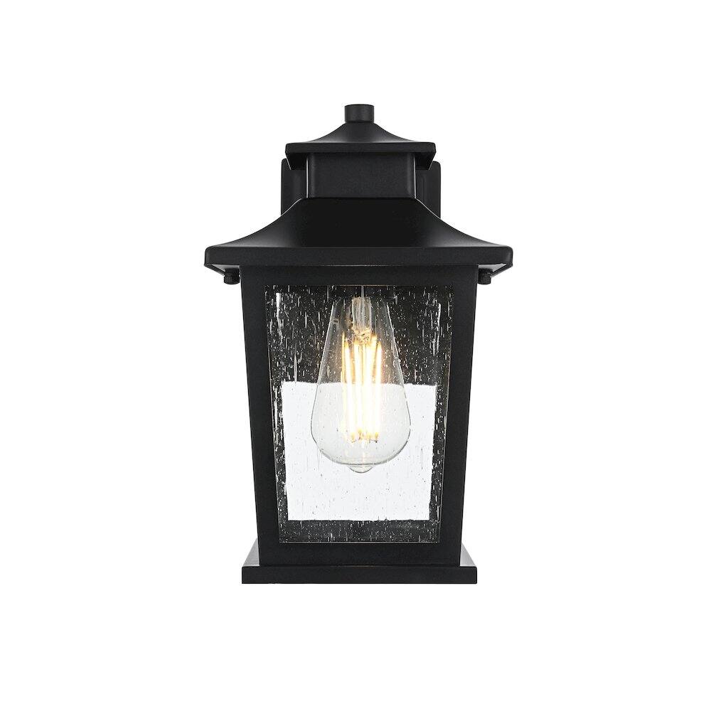 Back. Elegant Lighting - Redner 7 inch Outdoor Pendant in Black - Black.
