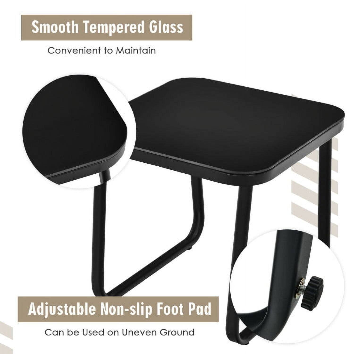Smooth Tempered Glass  
Convenient to Maintain  

Adjustable Non-slip Foot Pad  
Can be Used on Uneven Ground