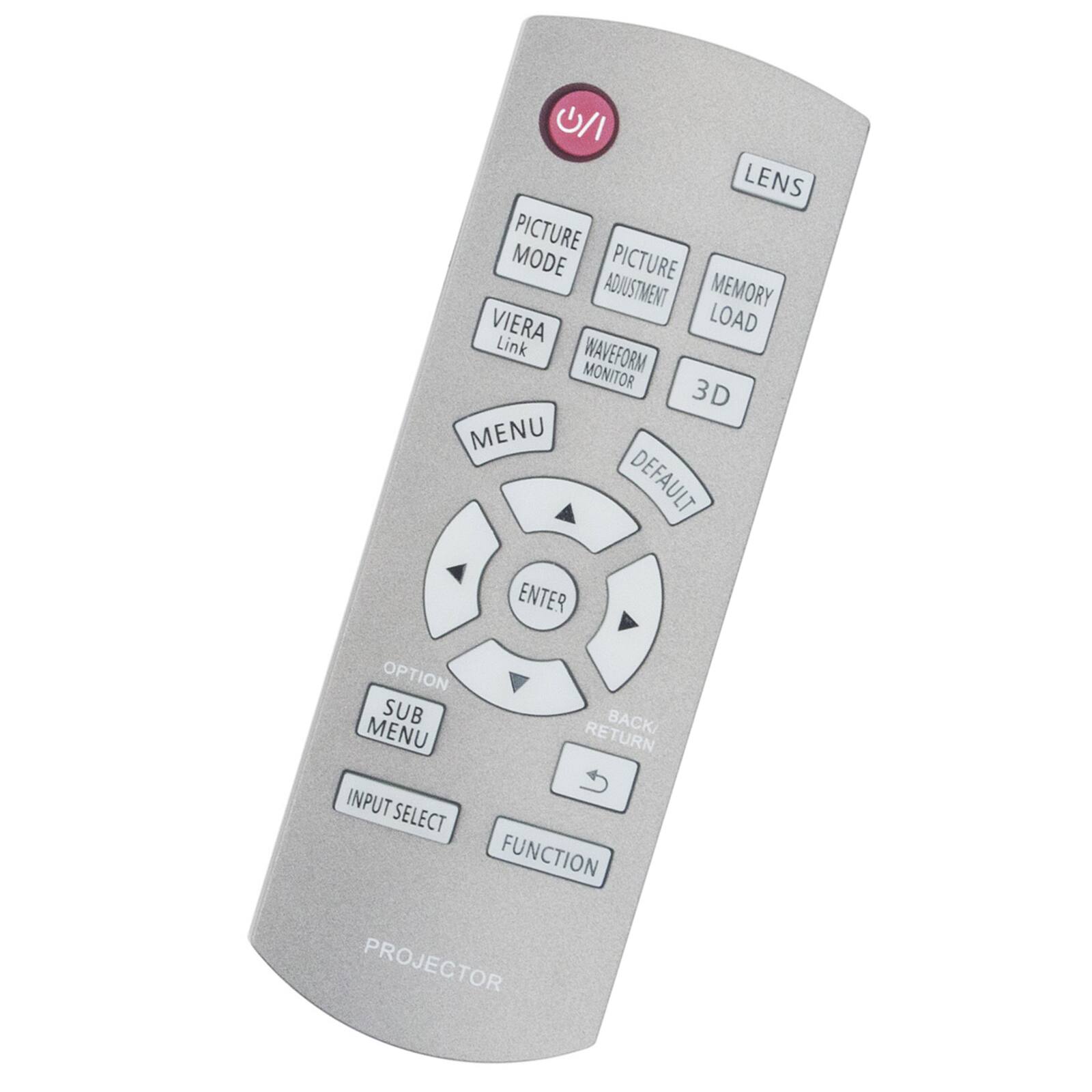 LENS  
PICTURE MODE  
PICTURE ADJUSTMENT  
MEMORY LOAD  
VIERA Link  
WAVEFORM MONITOR  
3D  
MENU  
DEFAULT  
ENTER  
OPTION  
SUB MENU  
INPUT SELECT  
FUNCTION  
PROJECTOR