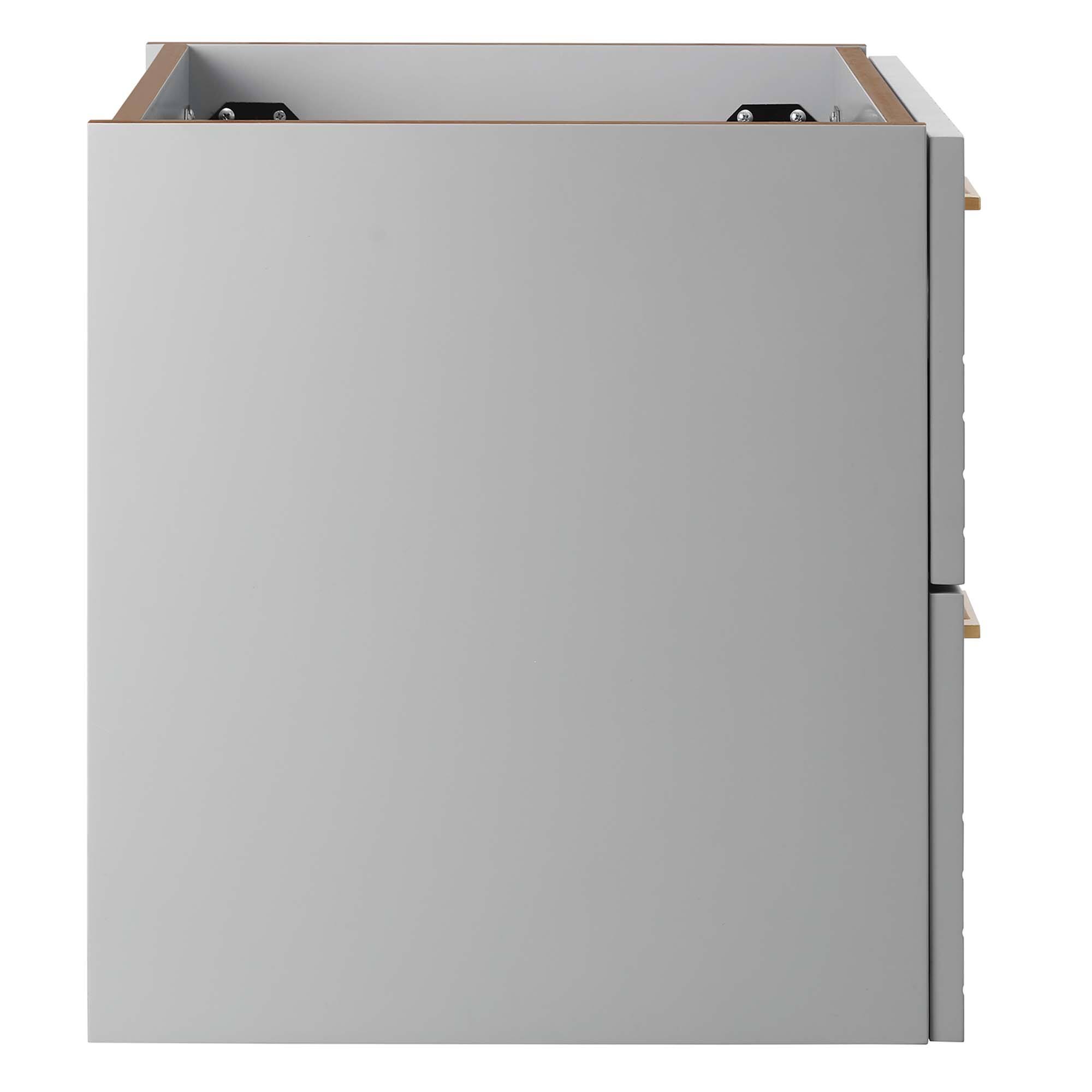 Alt View 1. Modway - Daybreak Wall-Mount Bathroom Cabinet Basin Not Included - Light Gray.
