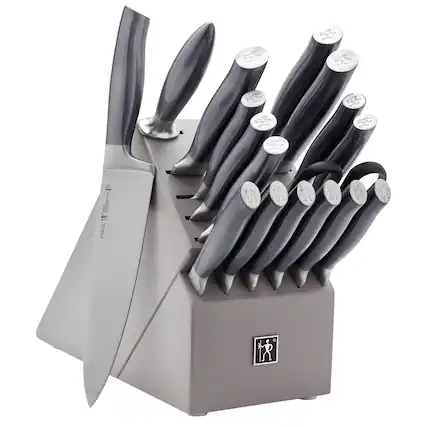 Front. Henckels - Henckels Graphite 18-pc Knife Block set - Grey.