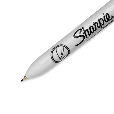 Alt View 4. Sharpie - Retractable Permanent Markers, Ultra Fine Tip, 3/Pack - Black.