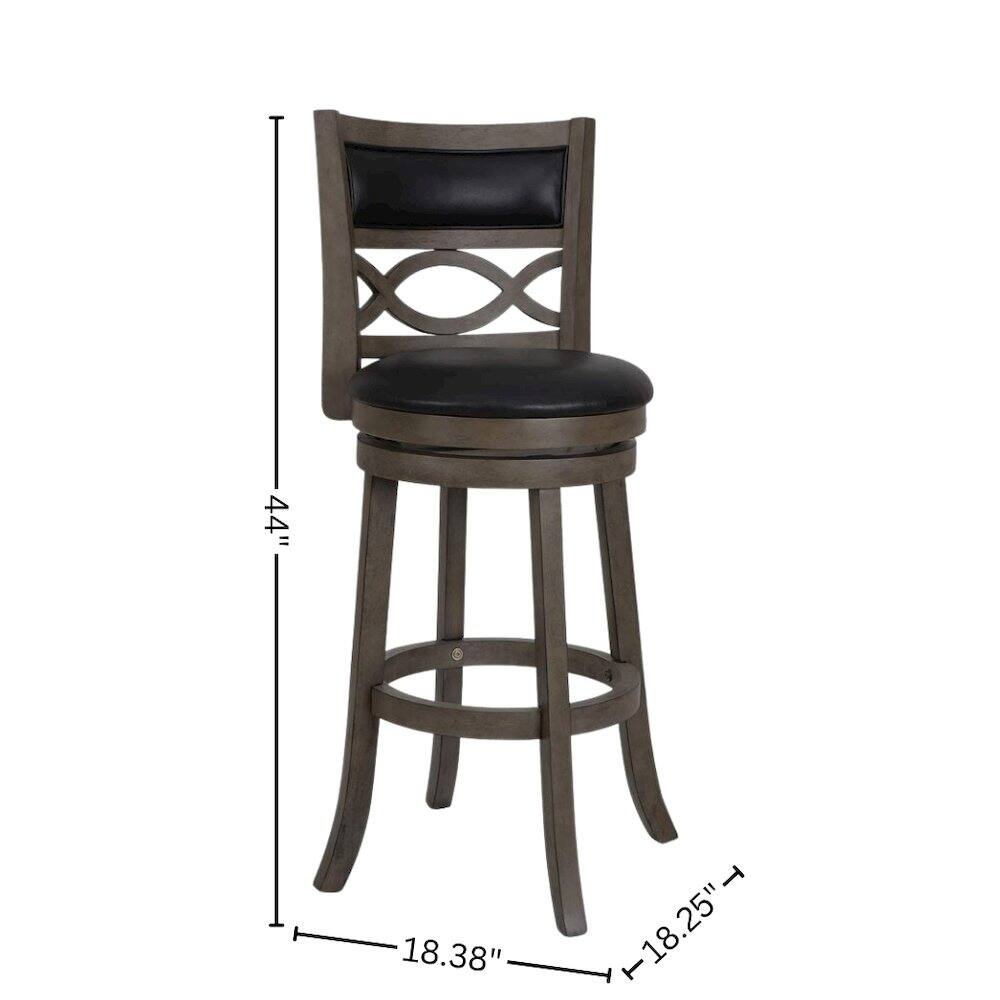 FurniFact - Wood Swivel Bar Stool Set of 2 - Gray price history on PriceWatchPro